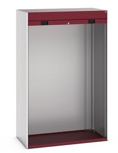 40201008.** cubio cupboard housing with roller shutter door. WxDxH: 1300x650x2000mm. RAL 7035/5010 or selected